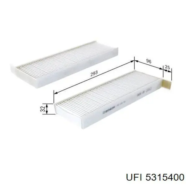 Фильтр воздушный отопителя UFI 5315400 цена, от 7.99 USD