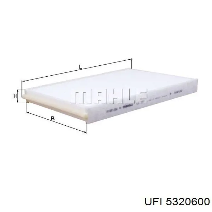 Фильтр воздушный отопителя UFI 5320600 цена, от 12.18 USD