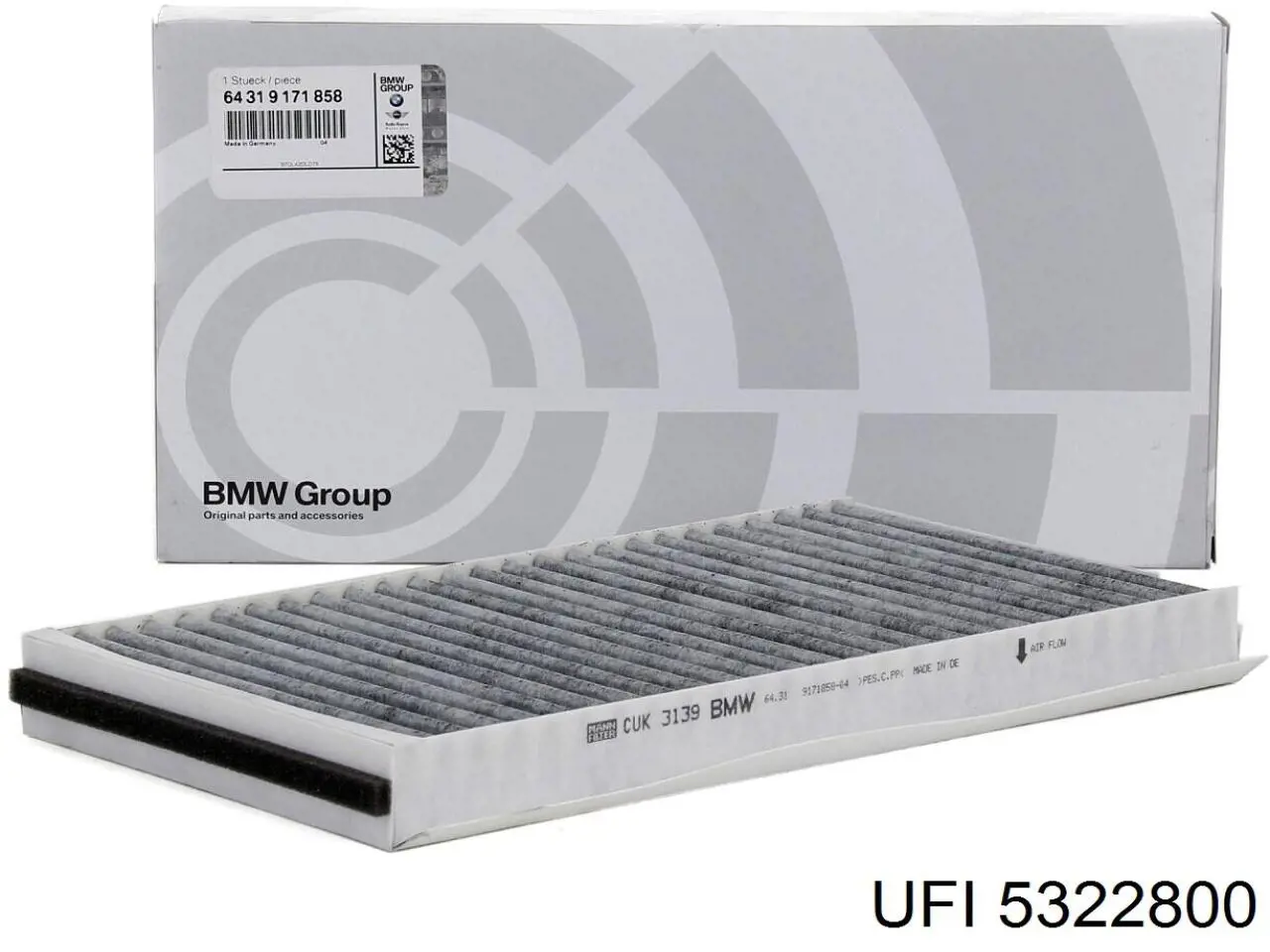 Купить 5322800 UFI Фильтр салона угольный