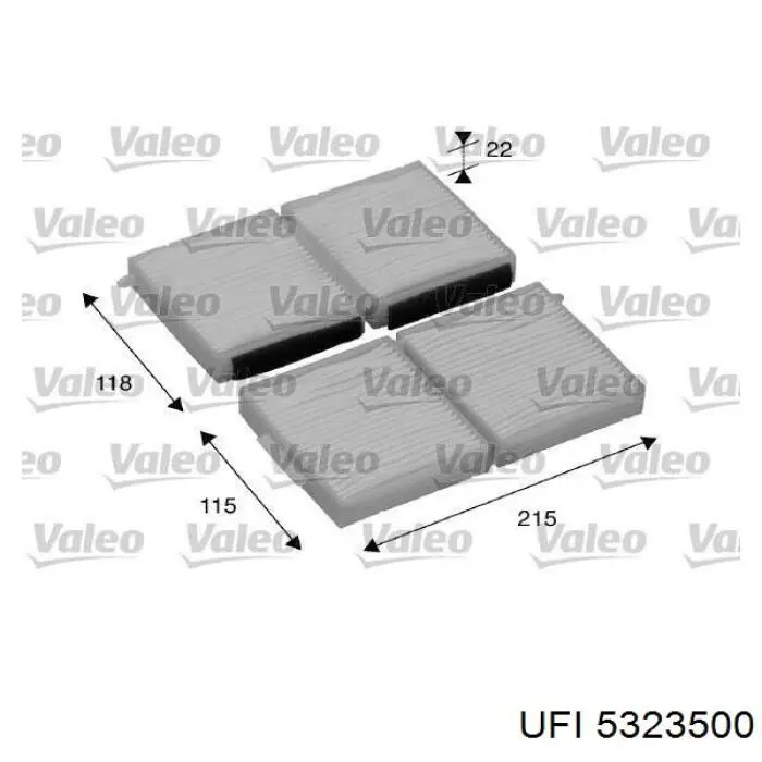 Фильтр салона 5323500 UFI