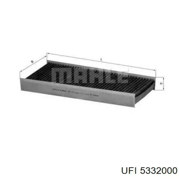 Фильтр воздушный отопителя UFI 5332000 цена, от 14.94 USD