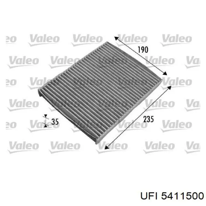 Купить 5411500 UFI Фильтр салона угольный