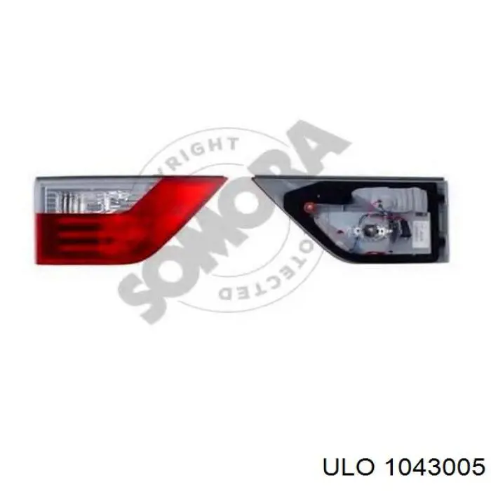 Фонарь задний левый, внутренний ULO 1043005 цена, от 235.65 USD