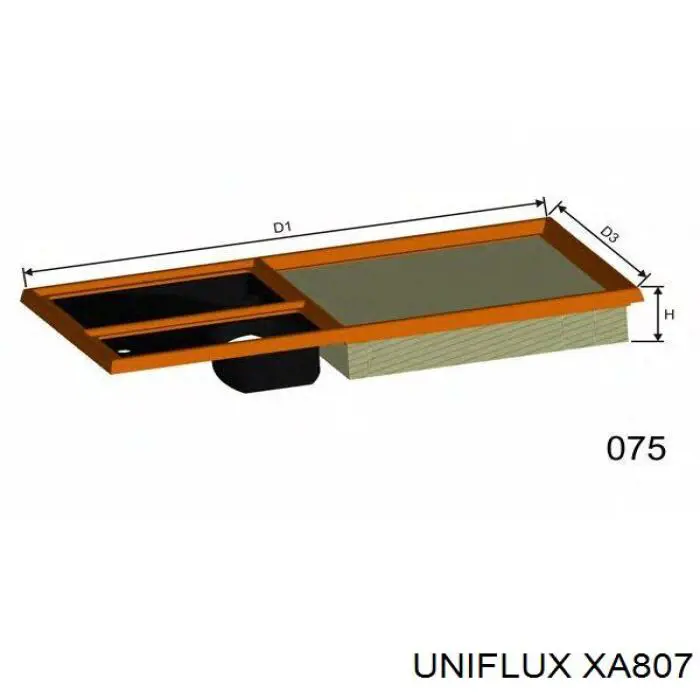 Купить XA807 Uniflux Автомобильный фильтр воздуха
