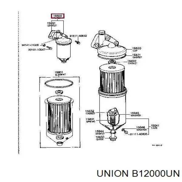 Фильтр очистки масла центробежный Union B12000UN цена, от 5.34 USD
