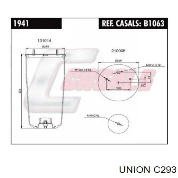 Filtro de aceite C293 Union