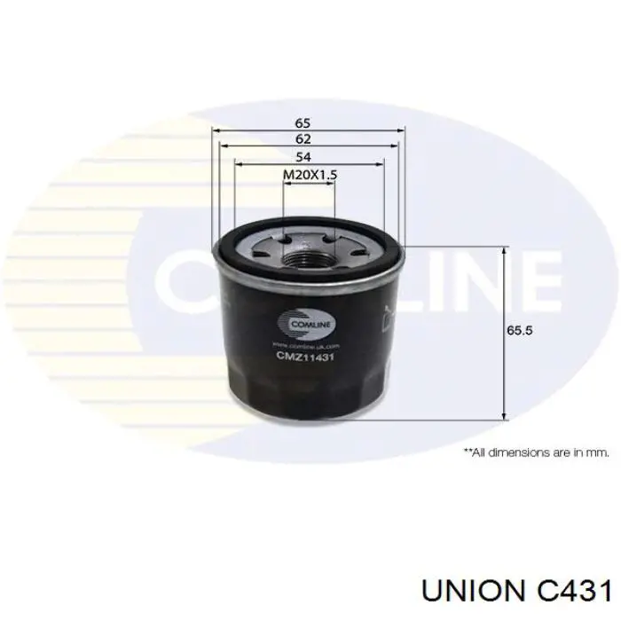 C431 Union Масляный фильтр двигателя
