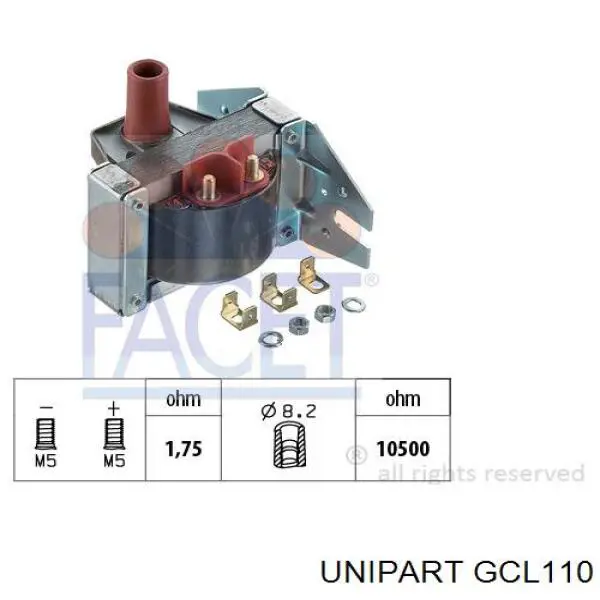 Катушка зажигания GCL110 Unipart