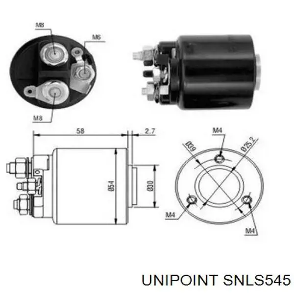 SNLS545 Unipoint реле втягивающее стартера