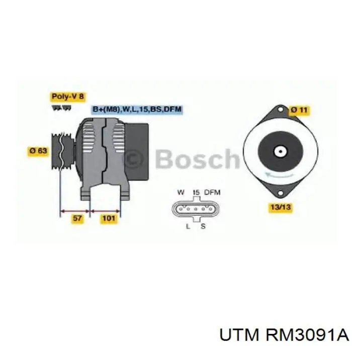 A866X51472 Mitsubishi relê-regulador do gerador (relê de carregamento)