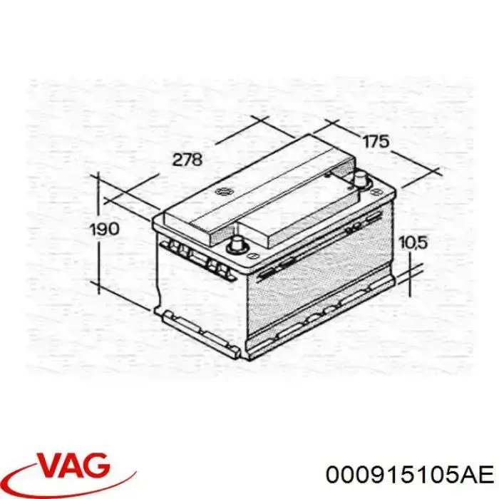 Купить 000915105AE VAG Батарея аккумуляторная