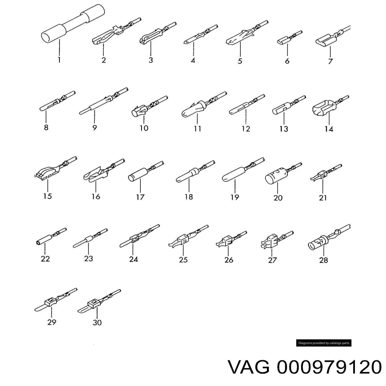 Проводка заднего фонаря VAG 000979120 цена, от 7.68 USD
