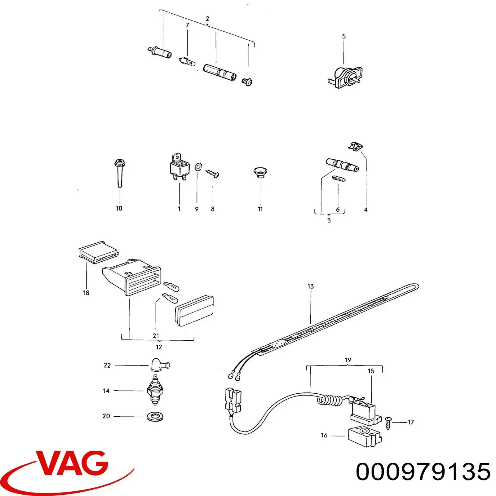 Жгут проводов салона 000979135 VAG