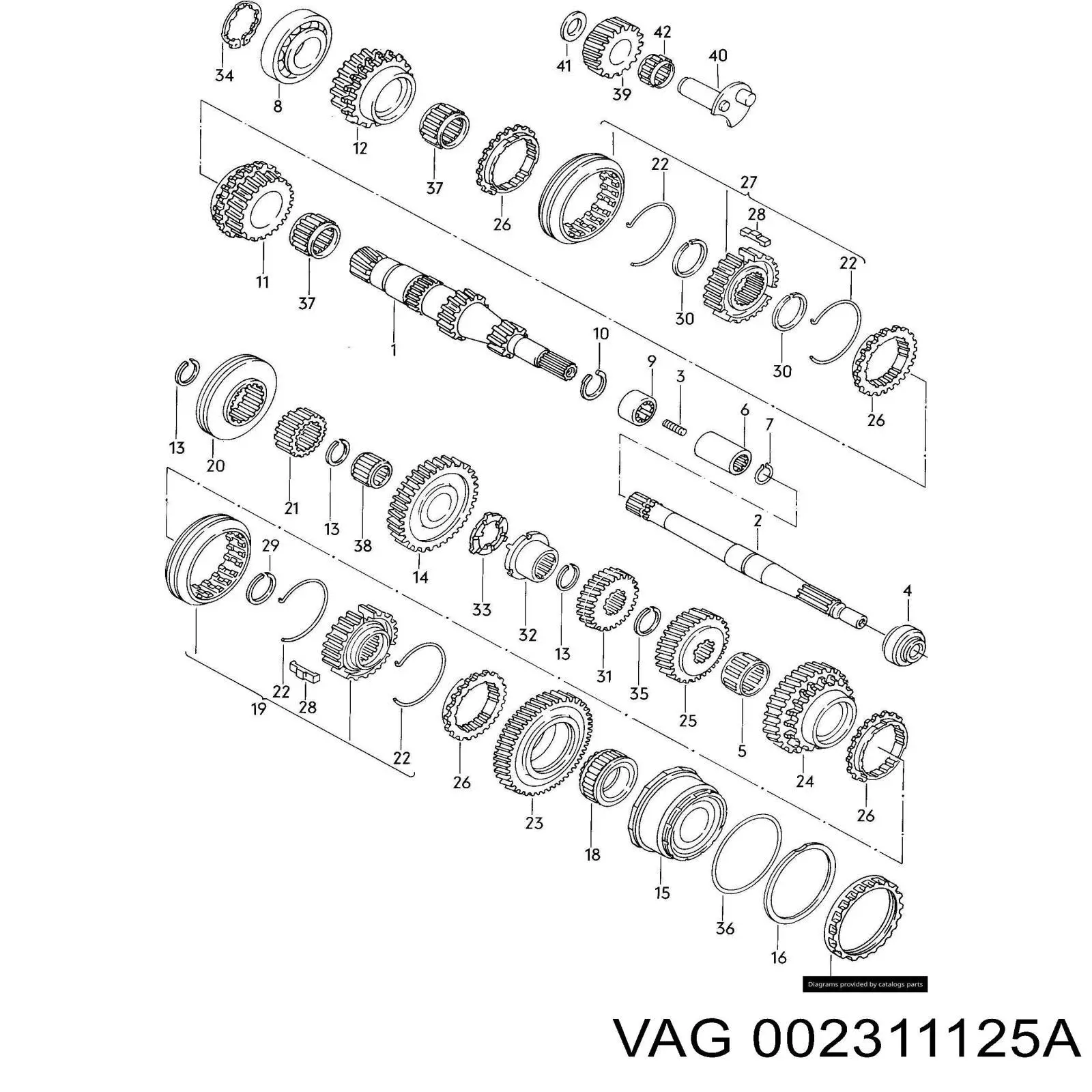 Подшипник первичного вала КПП VAG 002311125A цена, от 11.71 USD