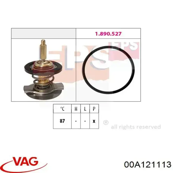 Купить 00A121113 VAG Автомобильный термостат