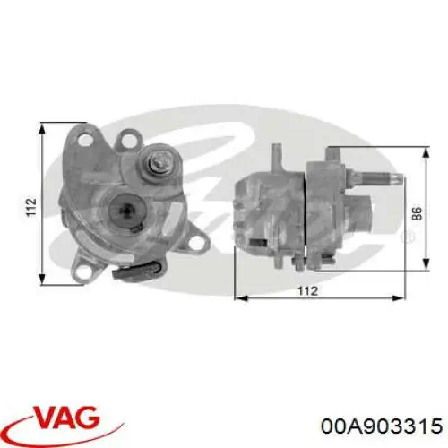 Купить 00A903315 VAG Натяжитель приводного ремня