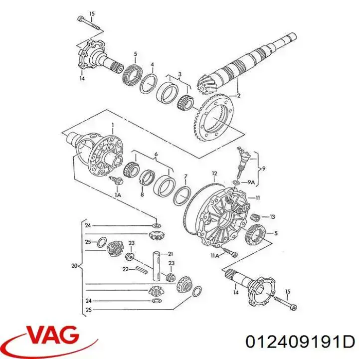 Датчик скорости 012409191D VAG