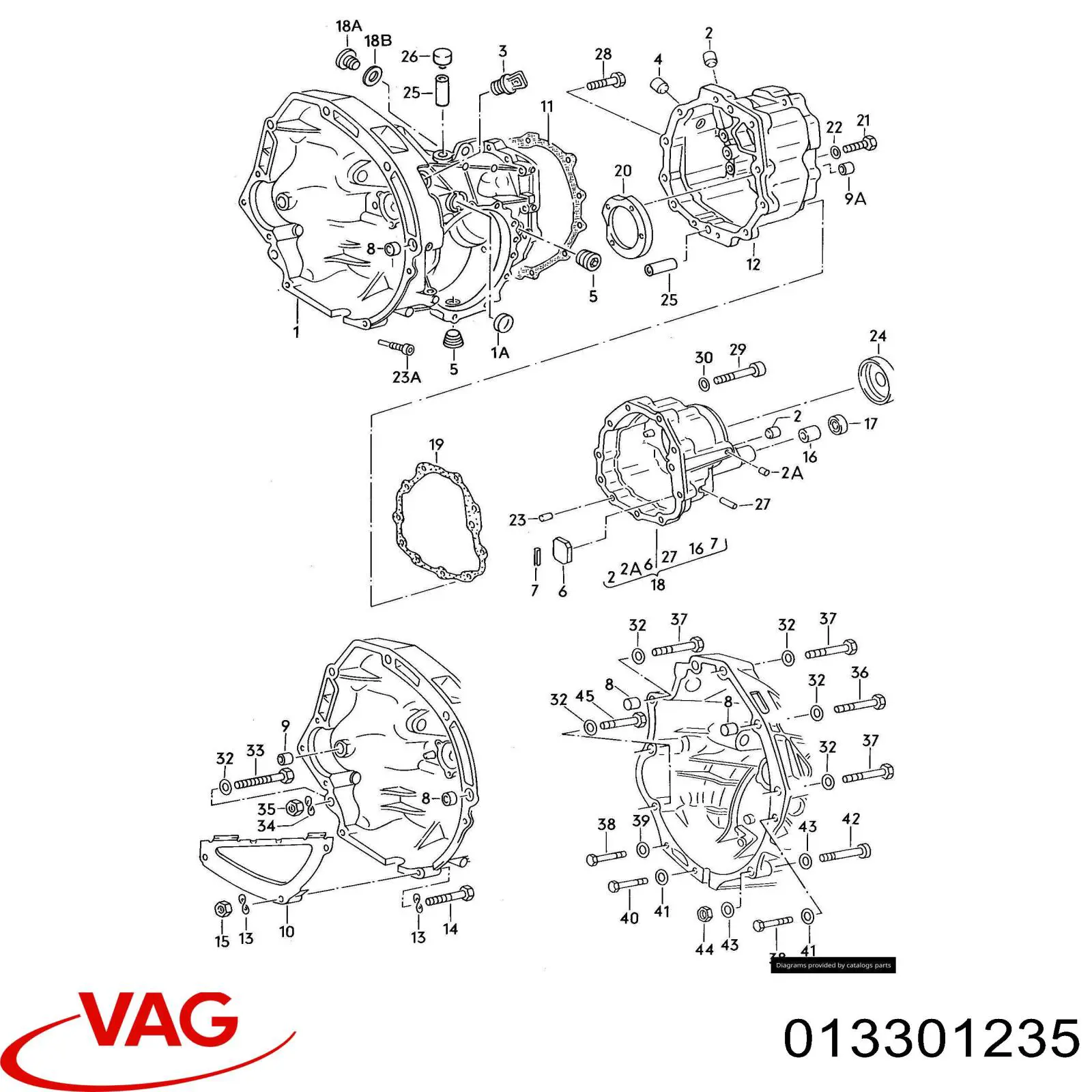 013301235 VAG колодки тормозные передние дисковые