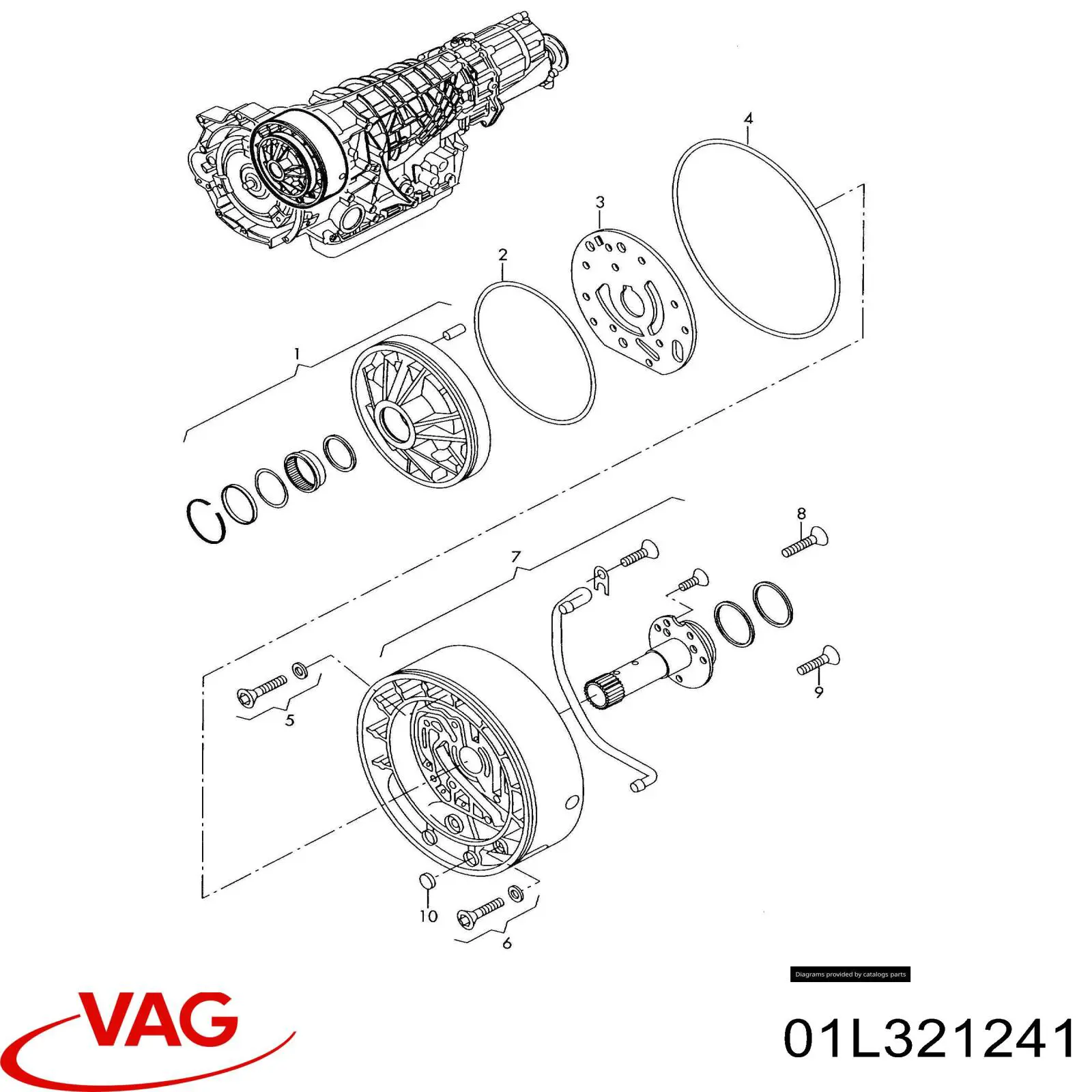 01L321241 VAG Насос масляный АКПП