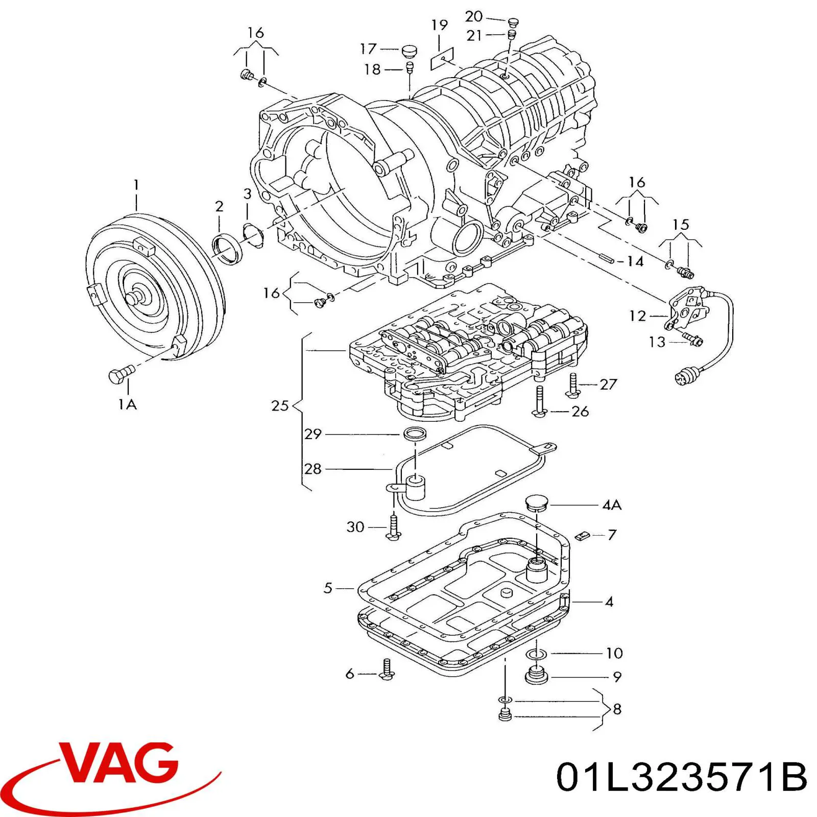 Передача гидромеханическая (ГМП) VAG 01L323571B цена, от 882.70 USD