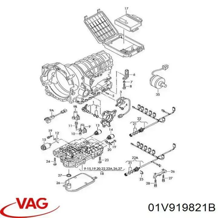 Датчик режимов работы АКПП 01V919821B VAG