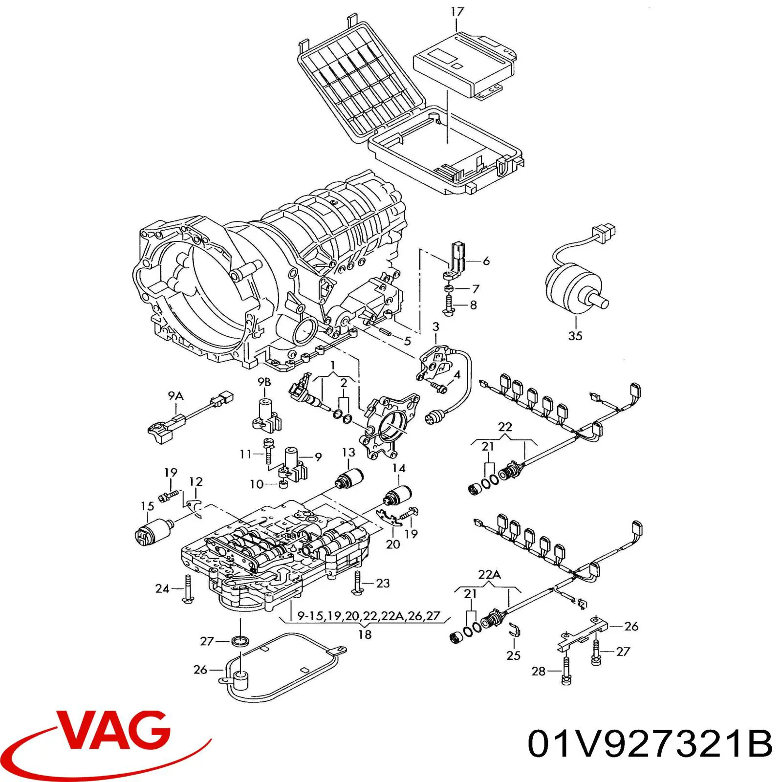 01V927321B VAG датчик скорости