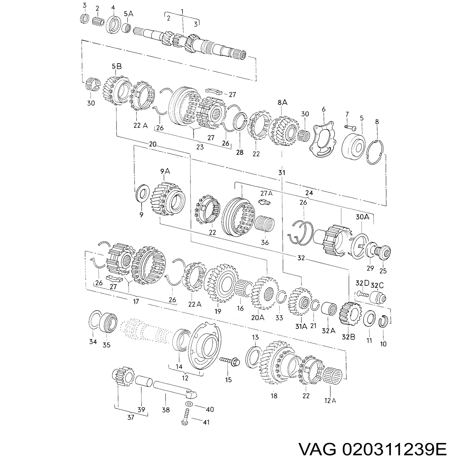 Синхронізатор 1/2-ї передачі 020311239E VAG/Seat