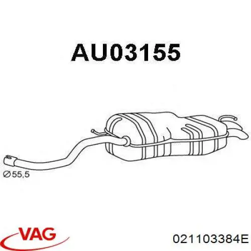 Болт головки блока цилиндров VAG 021103384E
