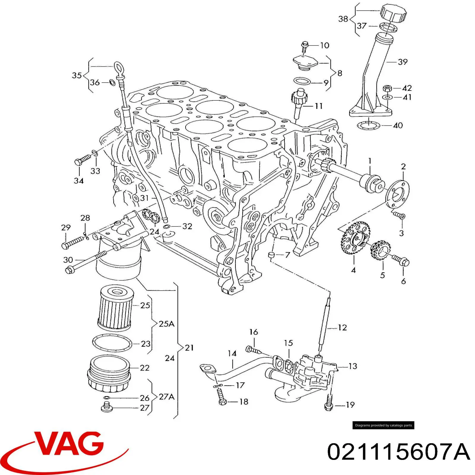 021115607A VAG Щуп уровня масла