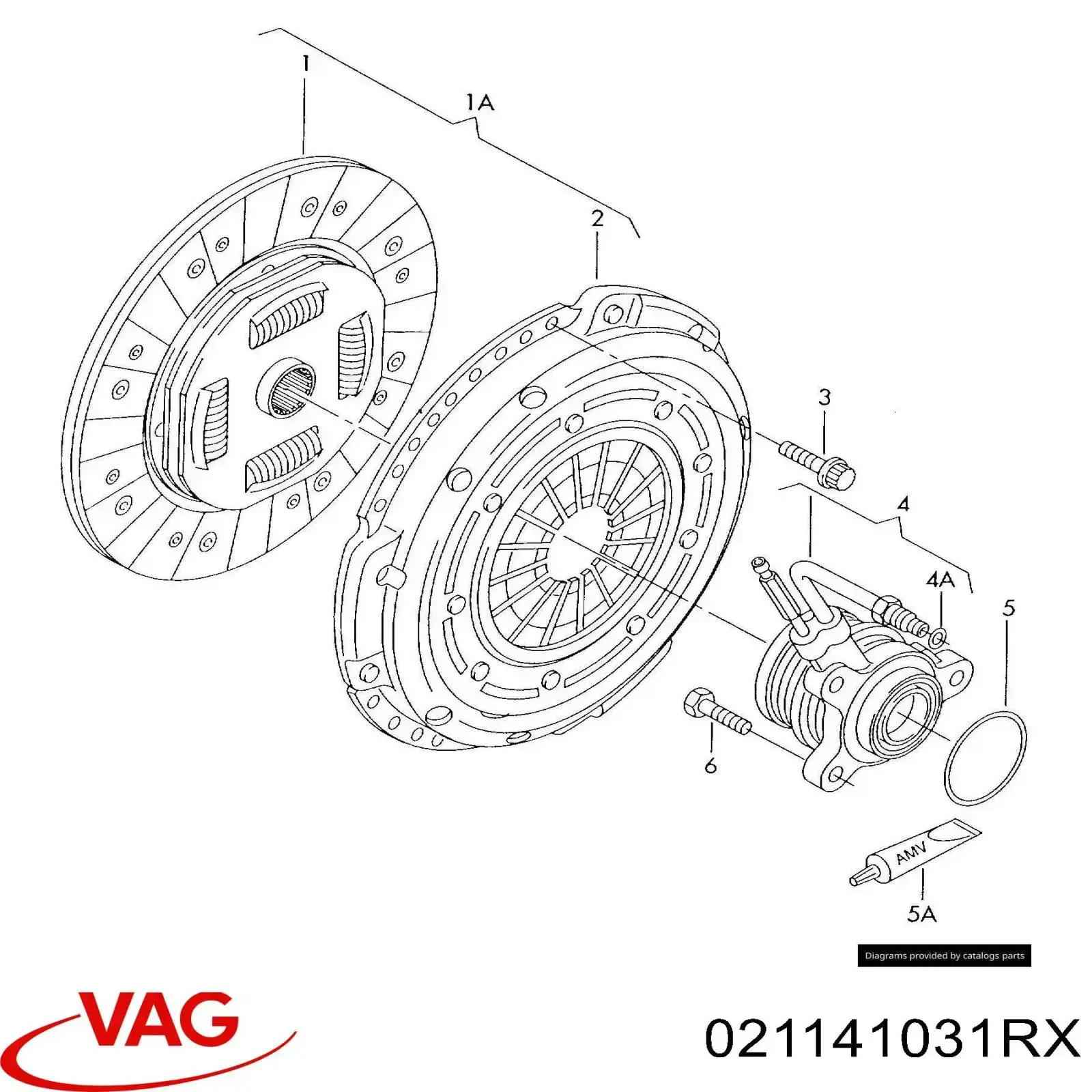 Диск сцепления 021141031RX VAG