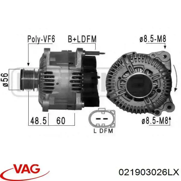 Купить 021903026LX VAG Генератор