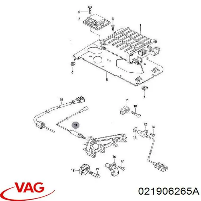 Лямбдазонд, датчик кислорода после катализатора VAG 021906265A цена, от 29.35 USD