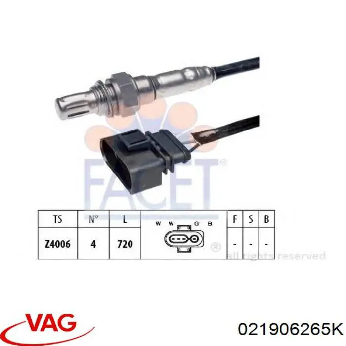 Лямбда датчик кислорода VAG 021906265K цена, от 36.83 USD