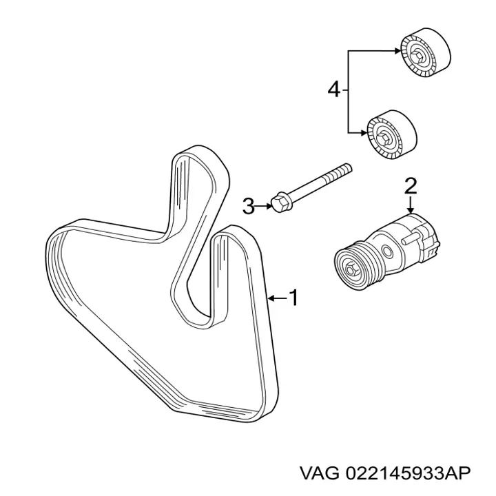 Ремень кондиционера VAG 022145933AP