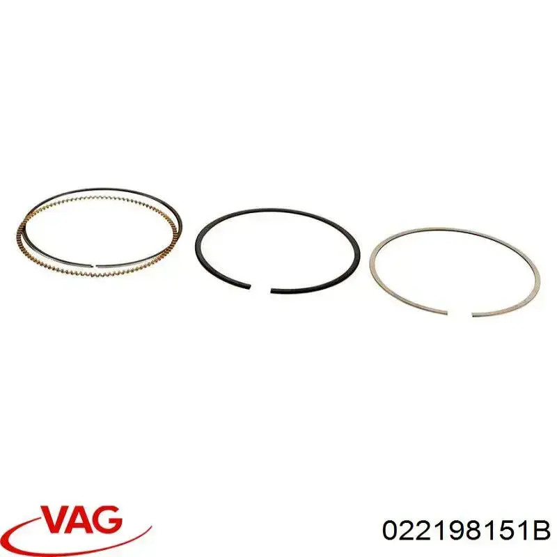 022198151B VAG кольца поршневые на 1 цилиндр, std.