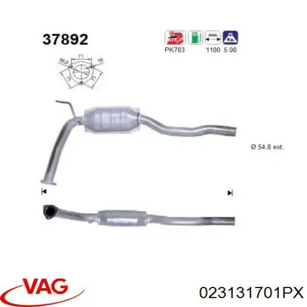 Катализатор 023131701PX VAG