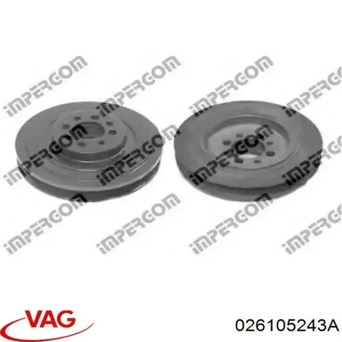 Шкив коленвала (демпфер) VAG 026105243A цена, от 70.62 USD
