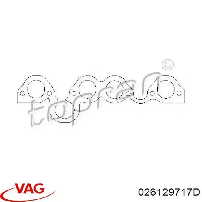 Купить 026129717D VAG Прокладка впускного коллектора