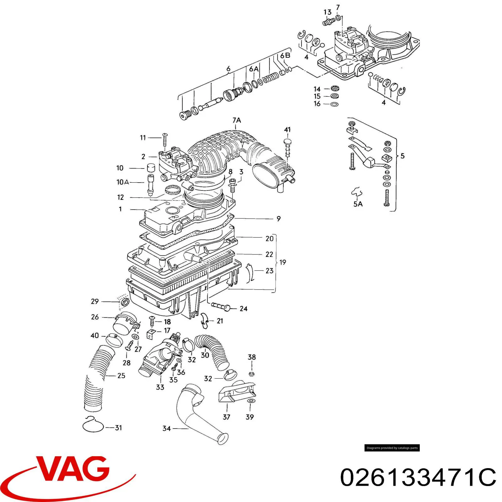 Расходомер воздуха Ауди 80 89, 89Q, 8A, B3 (Audi 80)