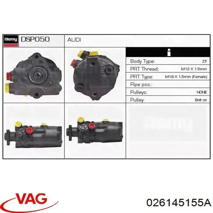 Насос гидравлики VAG 077145155B цена, от 89.44 USD