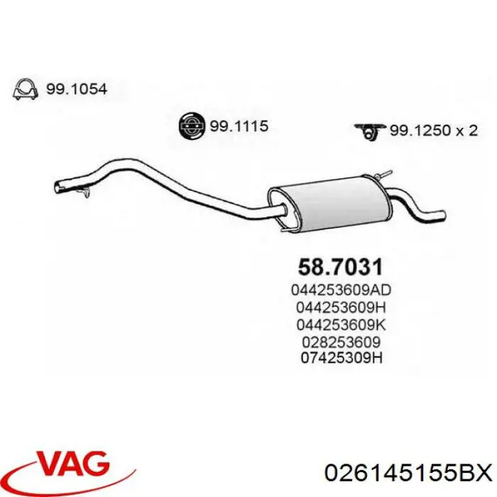 Купить 026145155BX VAG Насос рулевого управления