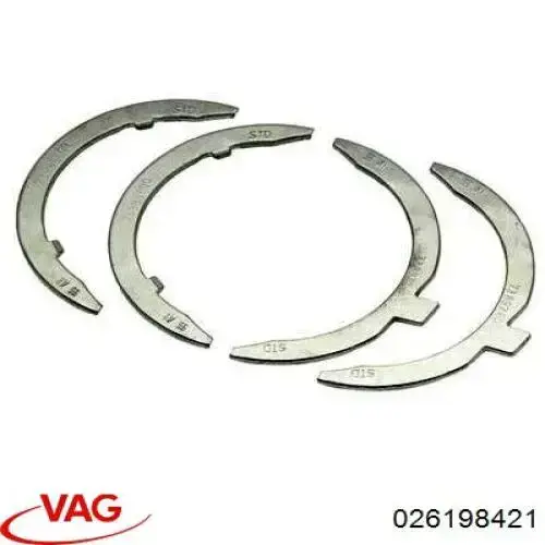 Полукольцо упорное (разбега) коленвала, STD, комплект TW7039 Motive