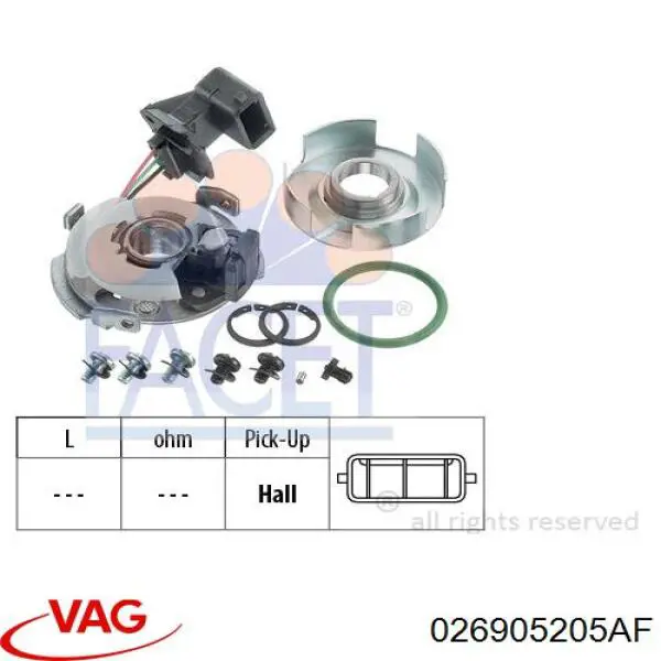 026905237AV VAG distribuidor de ignição (distribuidor)