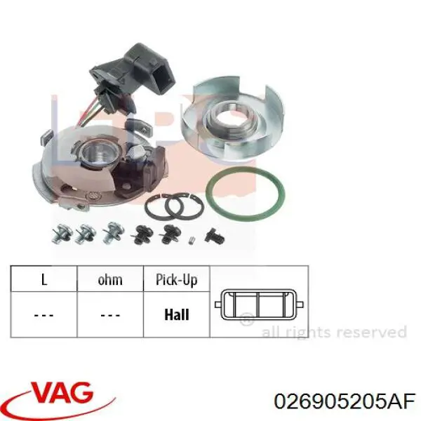 Привод распределителя зажигания VAG 026905205AF цена, от 29.30 USD