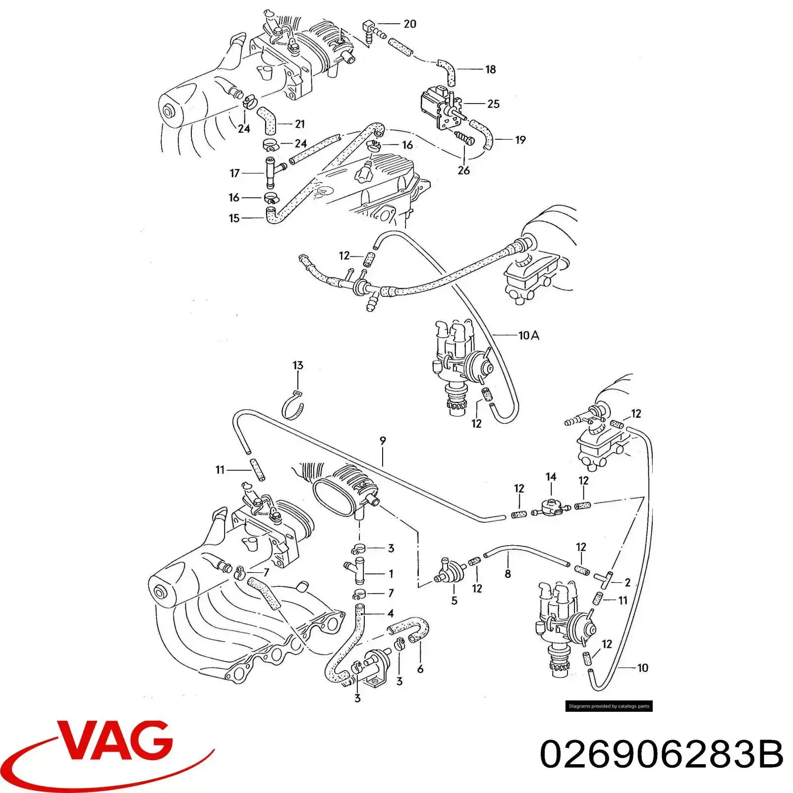Преобразователь давления (соленоид) наддува VAG 026906283B цена, от 42.33 USD
