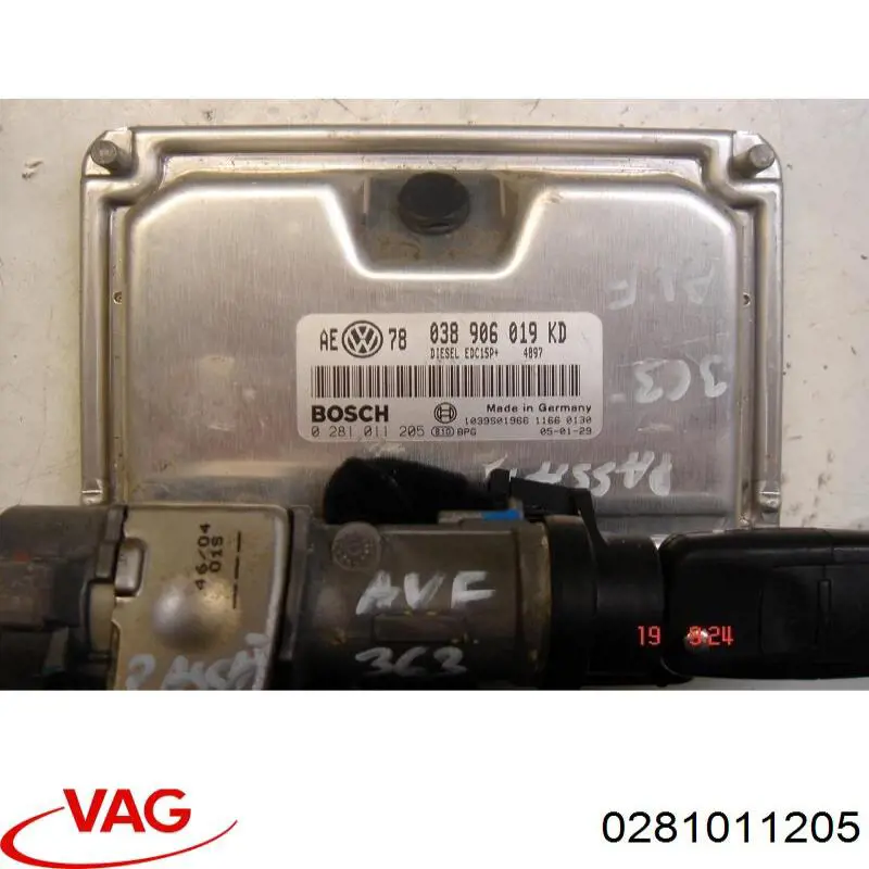 0281011205 VAG módulo de direção (centralina eletrônica de motor)