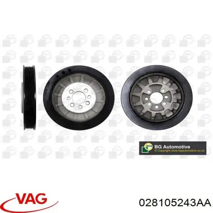 Купить 028105243AA VAG Шкив-демпфер коленвала