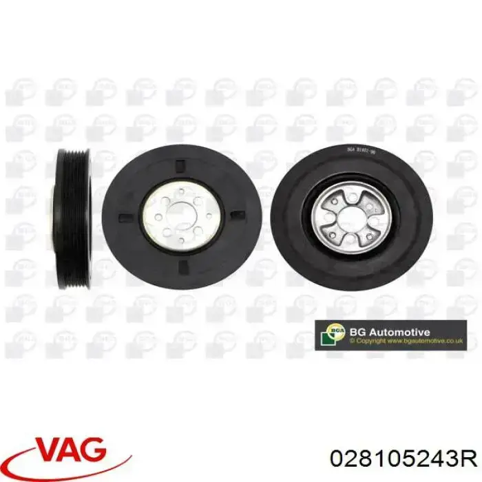 Шкив коленвала (демпфер) VAG 028105243R цена, от 33.86 USD