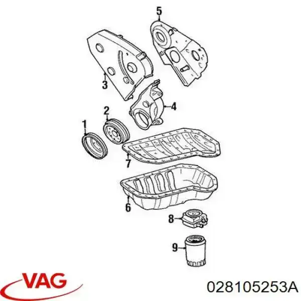 Демпфер коленвала VAG 028105253A