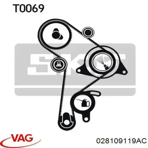 Зубчатый ремень VAG 028109119AC цена, от 0.21 USD